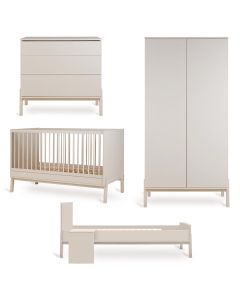 Ashi babykamer: bed 70 x 140 cm + commode + Junior kit + kledingkast 2 deuren