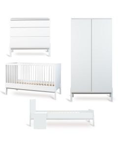 Ashi babykamer: bed 70 x 140 cm + commode + Junior kit + kledingkast 2 deuren