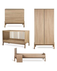 Ashi babykamer: bed 70 x 140 cm + commode + Junior kit + kledingkast 2 deuren