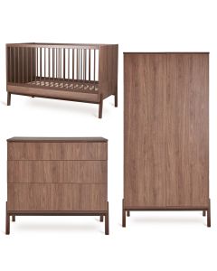 Ashi babykamer: bed 70 x 140 cm + commode + kledingkast 2 deuren