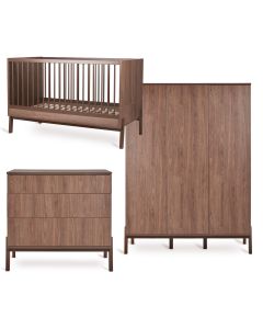 Ashi babykamer: bed 70 x 140 cm + commode + kledingkast XL 3 deuren