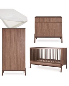 Ashi babykamer: bed 70 x 140 cm + matras + commode + kledingkast 2 deuren
