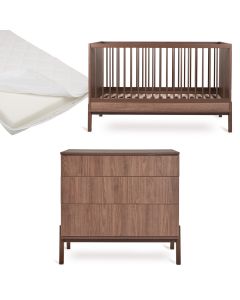 Ashi babykamer: bed 70 x 140 cm + matras + commode