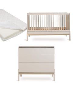 Ashi babykamer: bed 70 x 140 cm + matras + commode