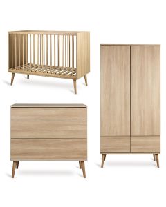 Flow babykamer: bed 60 x 120 cm + commode + kledingkast 2 deuren