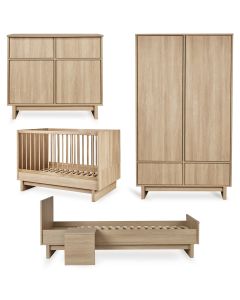 Kyo babykamer: bed 70 x 120 cm + commode + kledingkast + Junior kit