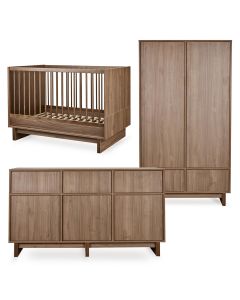 Kyo babykamer: bed 70 x 120 cm + commode XL + kledingkast