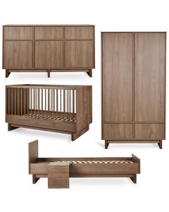 Kyo babykamer: bed 70 x 140 cm + commode XL + kledingkast + Junior kit