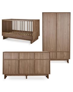 Kyo babykamer: bed 70 x 140 cm + commode XL + kledingkast