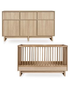 Kyo babykamer: bed 70 x 140 cm + commode XL