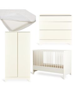 Tsugi babykamer: bed 60 x 120 cm + matras + commode + kledingkast