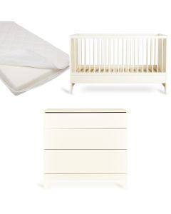 Tsugi babykamer: bed 70 x 140 cm + matras + commode