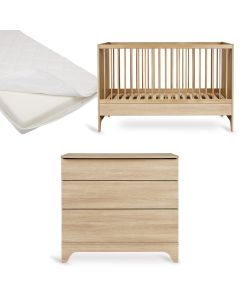 Tsugi babykamer: bed 70 x 140 cm + matras + commode