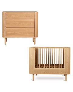 Yume babykamer: bed 70 x 110 cm + commode 3 lades