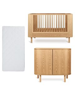 Yume babykamer: bed 70 x 140 cm + matras + commode