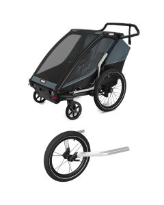 Pack Chariot Cab double fietskar + Jogging Kit