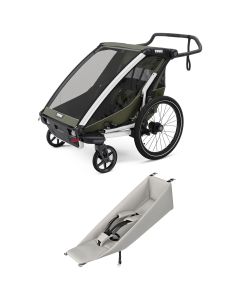 Pack Chariot Lite double fietskar + Infant Sling zitje
