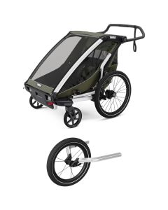 Pack Chariot Lite double fietskar + Jogging Kit