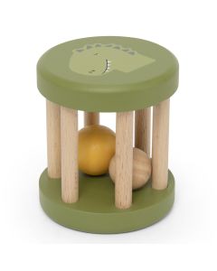 Houten rollende rammelaar
