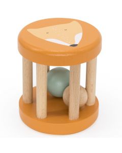 Houten rollende rammelaar