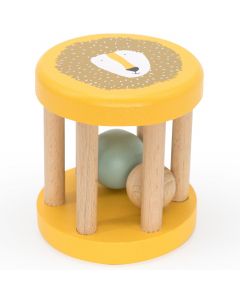 Houten rollende rammelaar