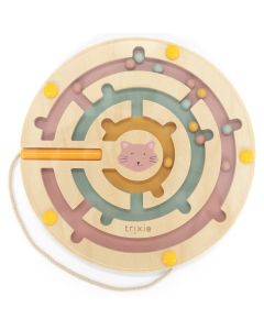 Houten rond magnetisch doolhof